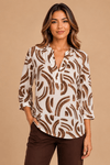 BLUSA REFLEXOS DECOTE V CAFE